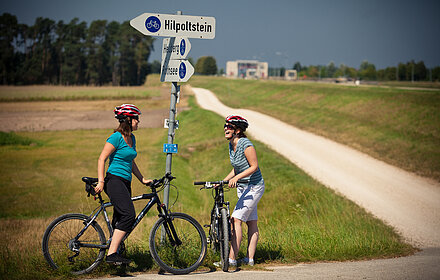 Radfahrer am Kanal