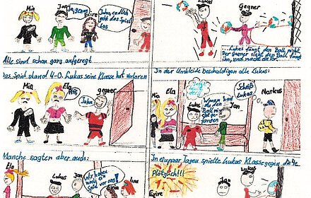 Comic "Zusammenhalt im Sport"